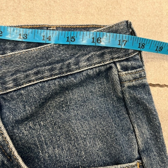 [38R]VTG Wrangler Men's Relaxed Fit Blue Denim Shorts Mexico Y2K - Picture 2 of 5